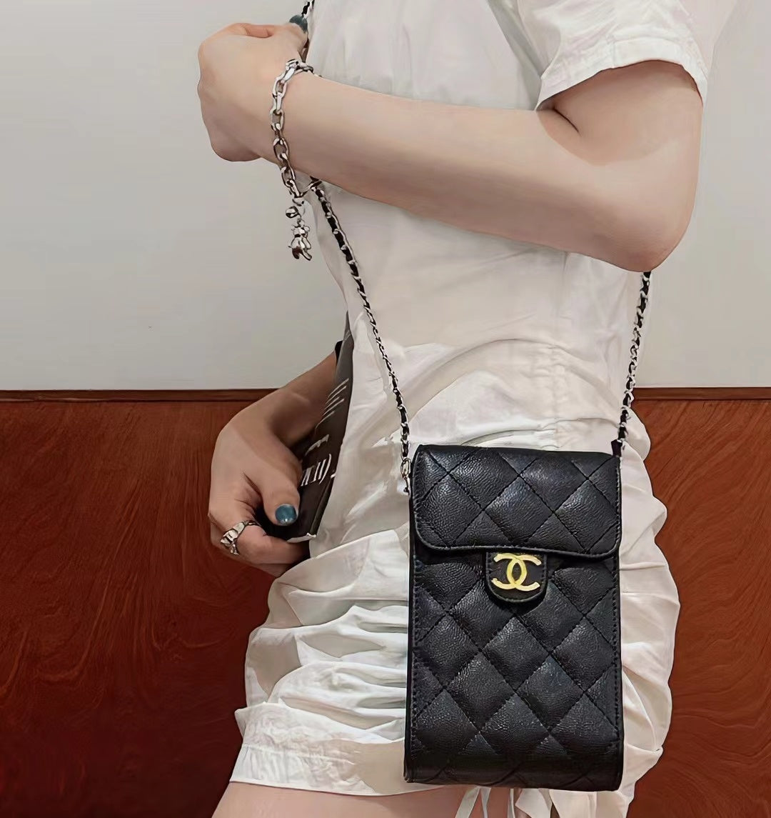 Luxury Genuine Leather Crossbody Phone Bag Elegant Tote Bag