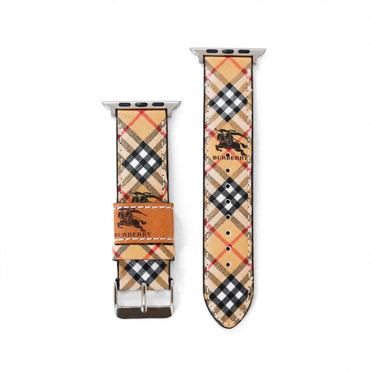 Luxury Burberry Apple Watch Band Criss Cross Design