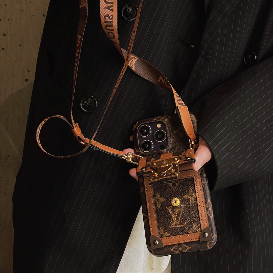 Canvas Leather Wallet Card Holder Crossbody iPhone Case theroxymob