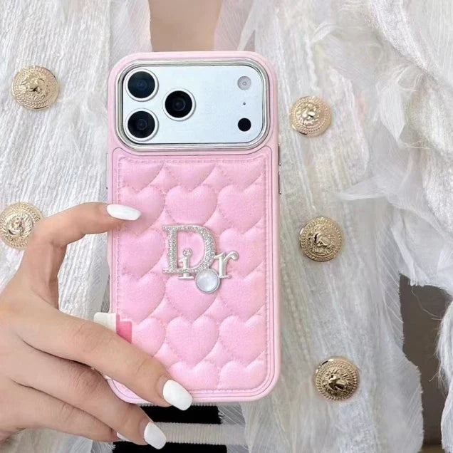 Luxury DR Case With Heart Logo For iPhone 12-18 Pro & Pro Max