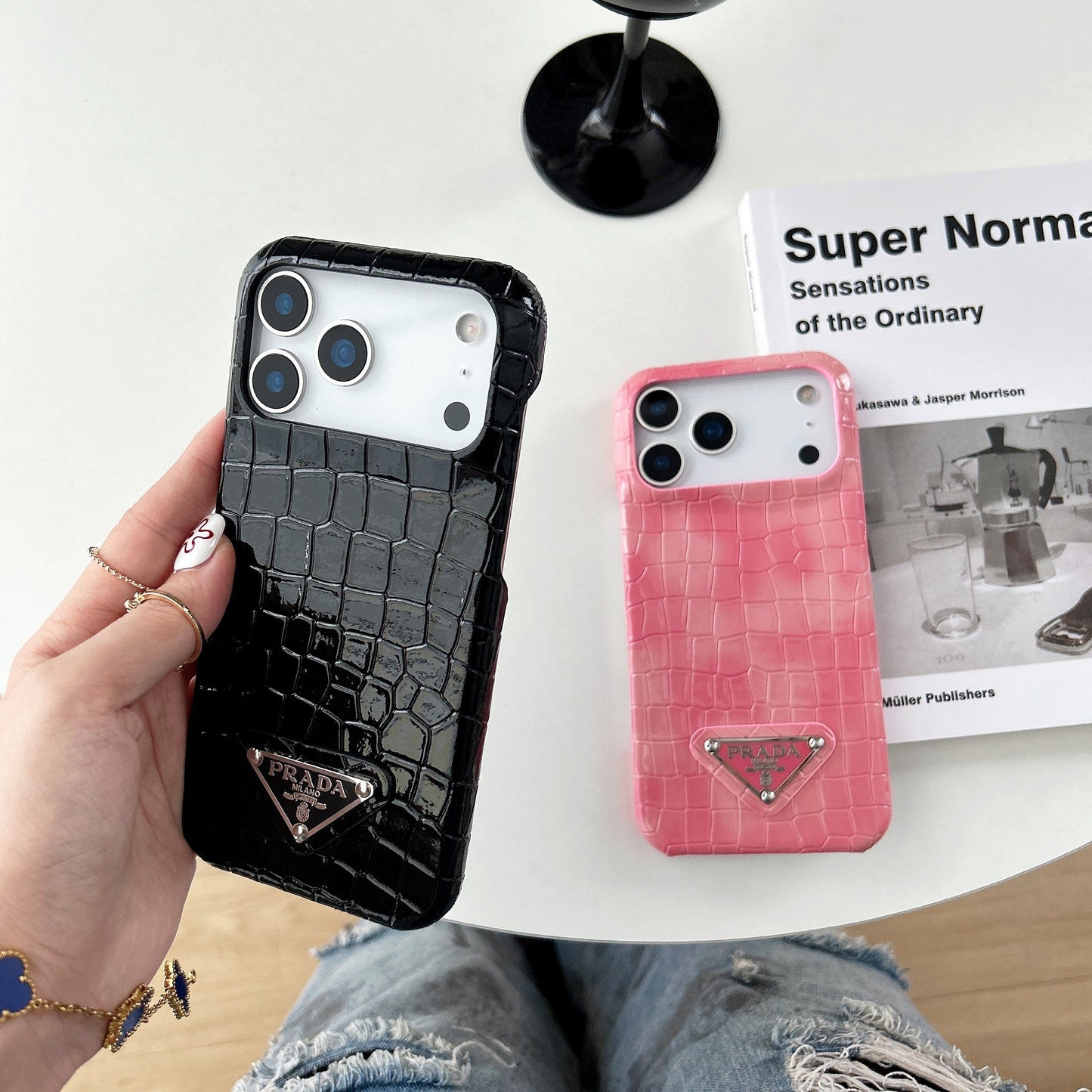 Elegant Prada Apple iPhone Case For iPhone 17 / 16 / 15 / 14