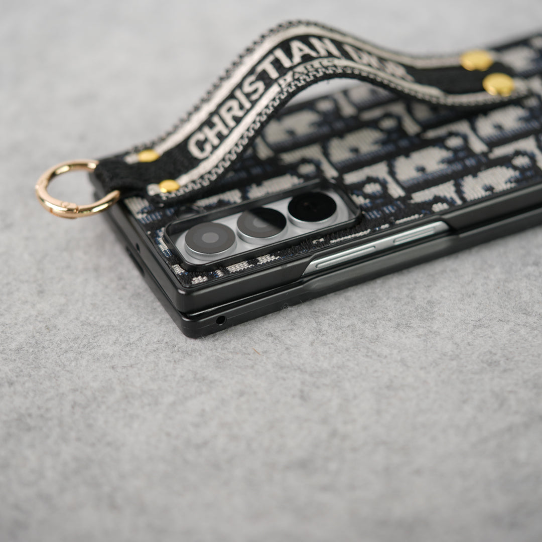 Luxury Brand C Dior Belt Embroidery Case For Samsung Z Fold