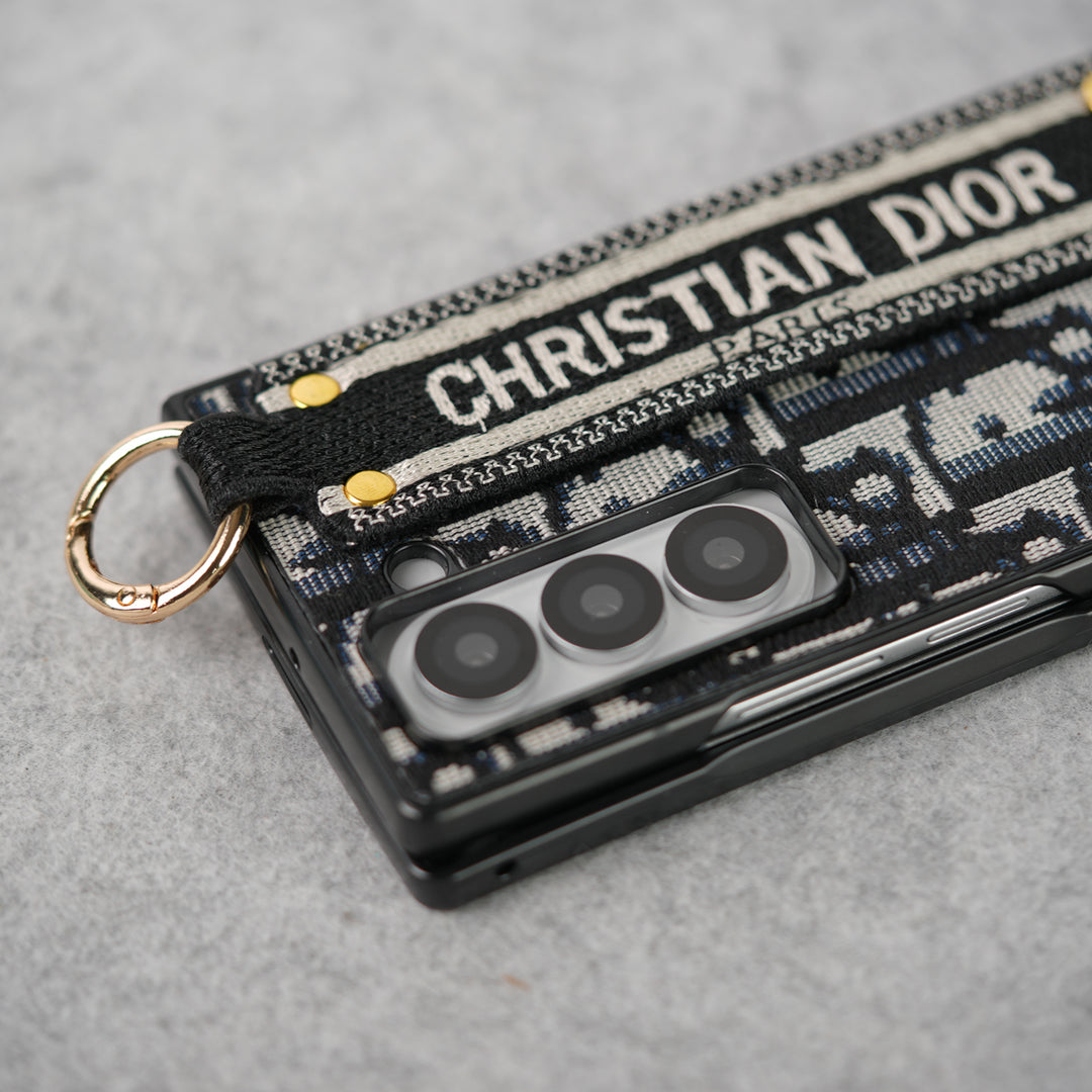 Luxury Brand C Dior Belt Embroidery Case For Samsung Z Fold
