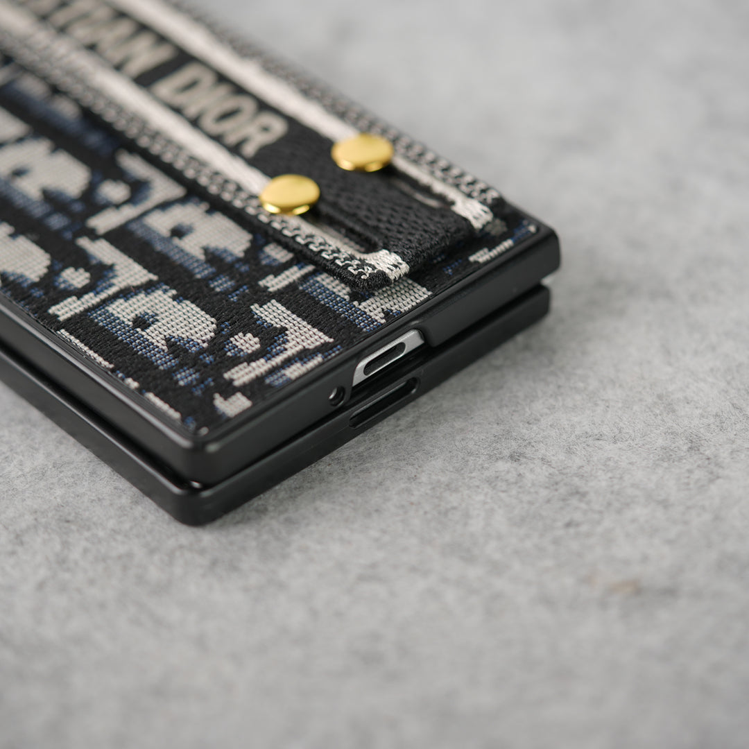 Luxury Brand C Dior Belt Embroidery Case For Samsung Z Fold