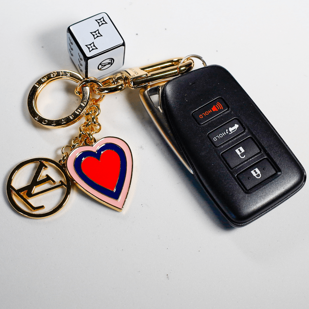 Luxury Louis Vuitton Designer Key Chain Fortune Cube Bag Charm