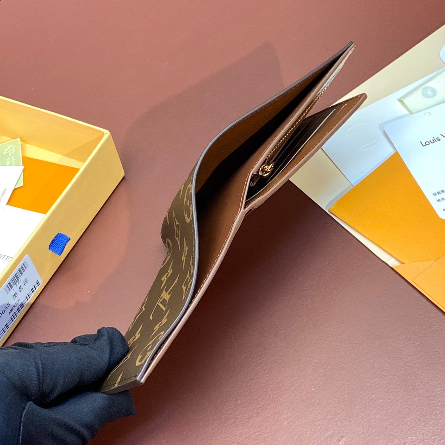 Brown Monogram Louis Vuitton Wallet Trifold Style