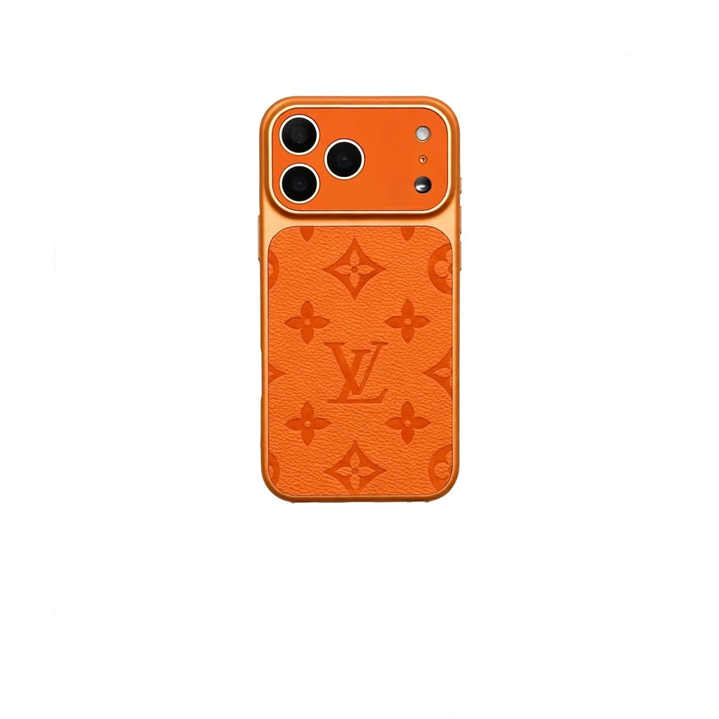 Signature Monogram Embossed Phone Case For iPhone 13-17