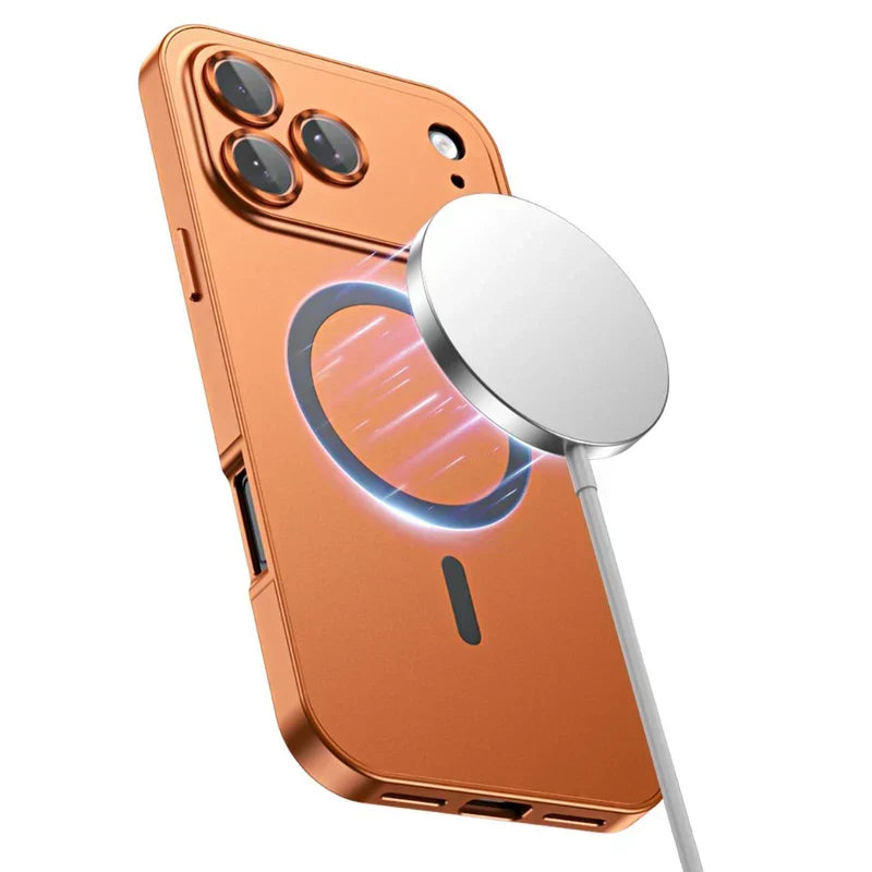 Luxurious Aluminum Magnetic Phone Case Lens Glass Protective For iPhone 12-18 Pro & Pro Max