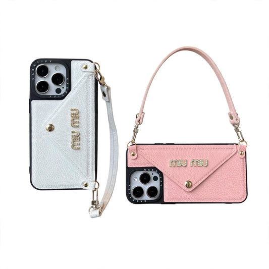 Leather wrist strap Apple iPhone drop protection cases