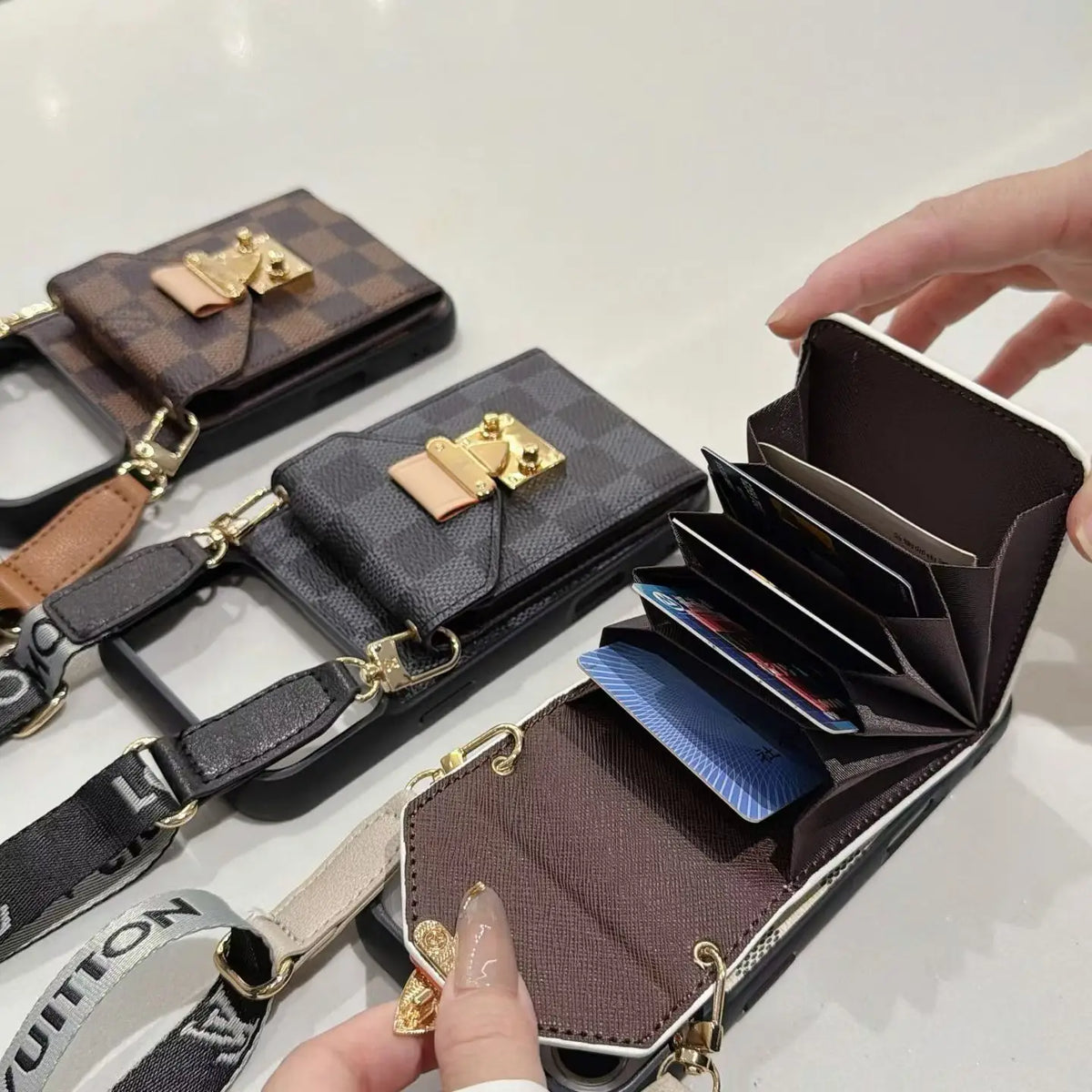 Premium Leather Monogram iPhone Case 13-18 Pro & Pro Max