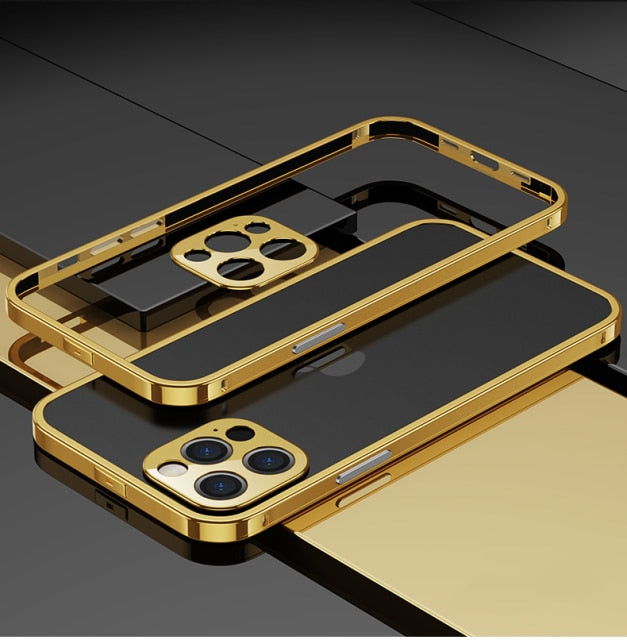 Luxury Plating Aluminium Frame Camera Protective Cover For iPhone 13 series - theroxymob