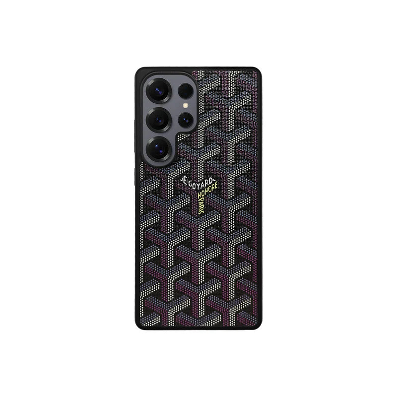 Premium Black GYD-Style Pattern with Magsafe Option for Samsung S22-S26 Series
