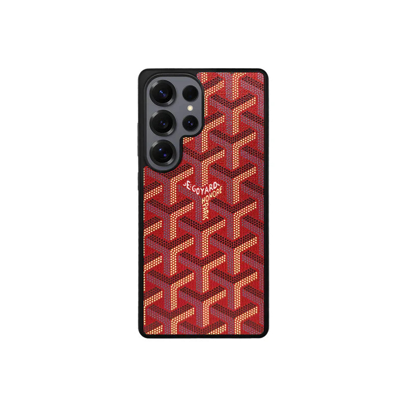 Premium Red GYD-Style Pattern with Magsafe Option for Samsung S22-S26 Series