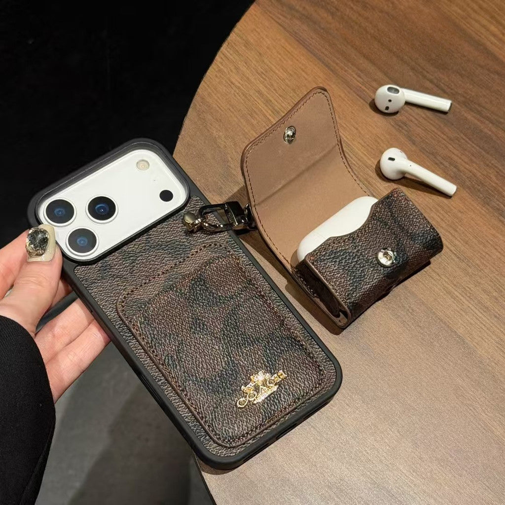 Premium Leather with Card Wallet Slot For iPhone 12-17