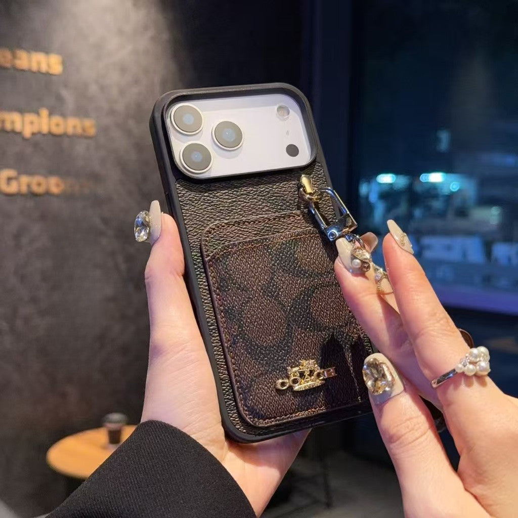 Premium Leather with Card Wallet Slot For iPhone 12-17